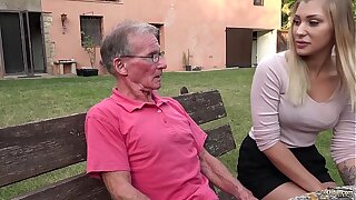 Blonde hot ass ass-fuck fucked by horny grandfather